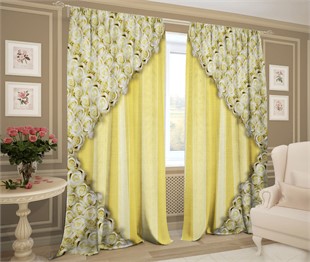  фотошторы "МЕРЦАНИЕ РОЗ"