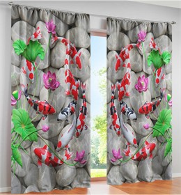 фотошторы "РЫБКИ НА СЕРОМ" 