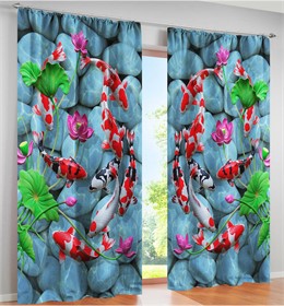 фотошторы "РЫБКИ НА ГОЛУБОМ"  