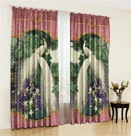 фотошторы "СИМВОЛ СЧАСТЬЯ РОЗ"  