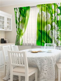 ФОТОШТОРЫ КУХНЯ  "ЛАНДЫШ ДУШИСТЫЙ"  